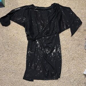 Sequined black dress